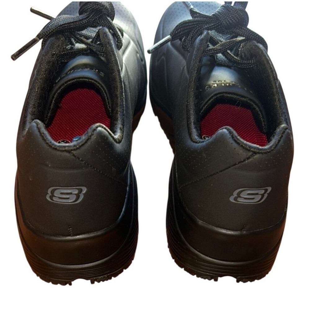 Skechers Womens‎ Slip Resistant Work Shoes Black Air Cooled Memory Foam 6.5 - Picture 7 of 11